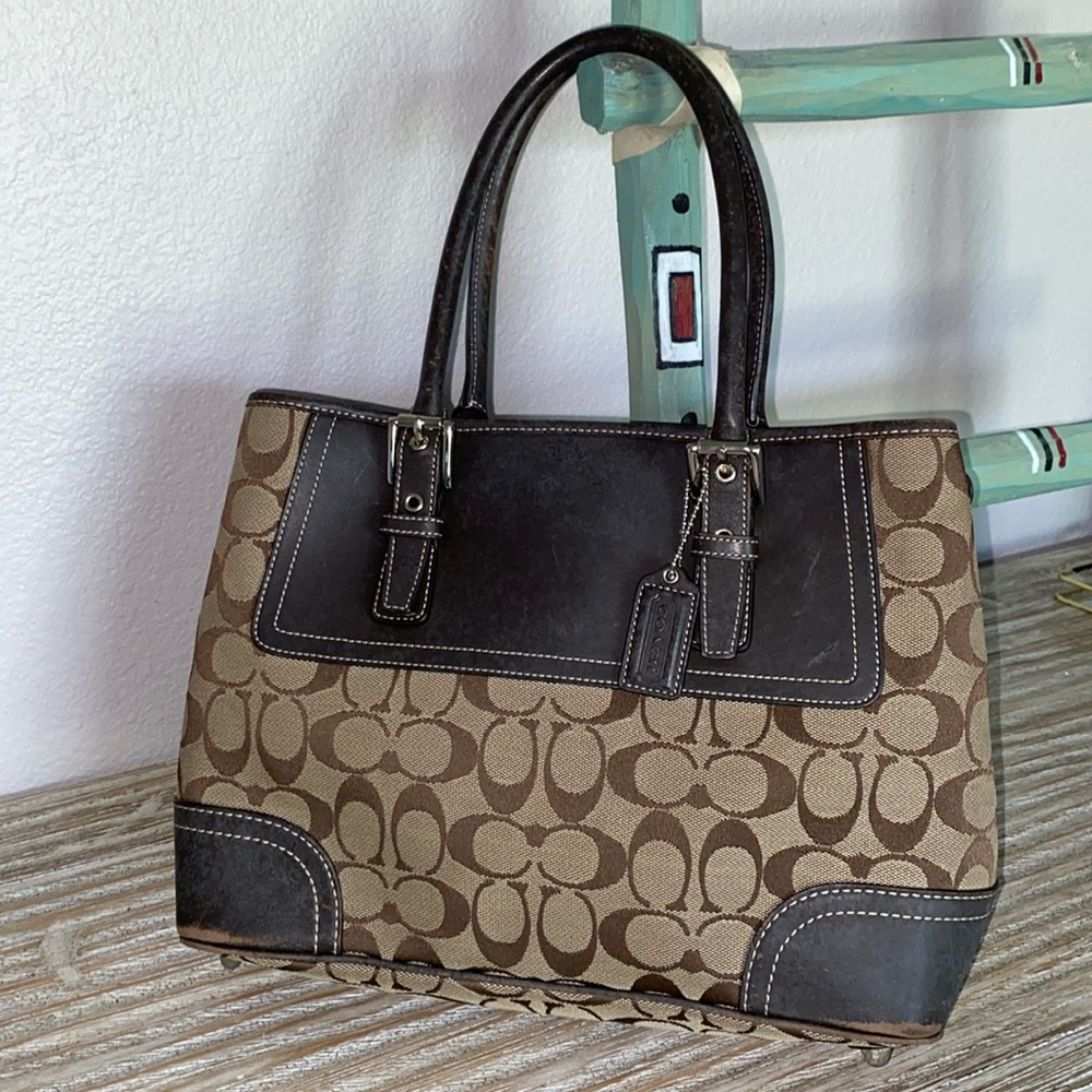 Coach - Canvas and Leather Handbag
